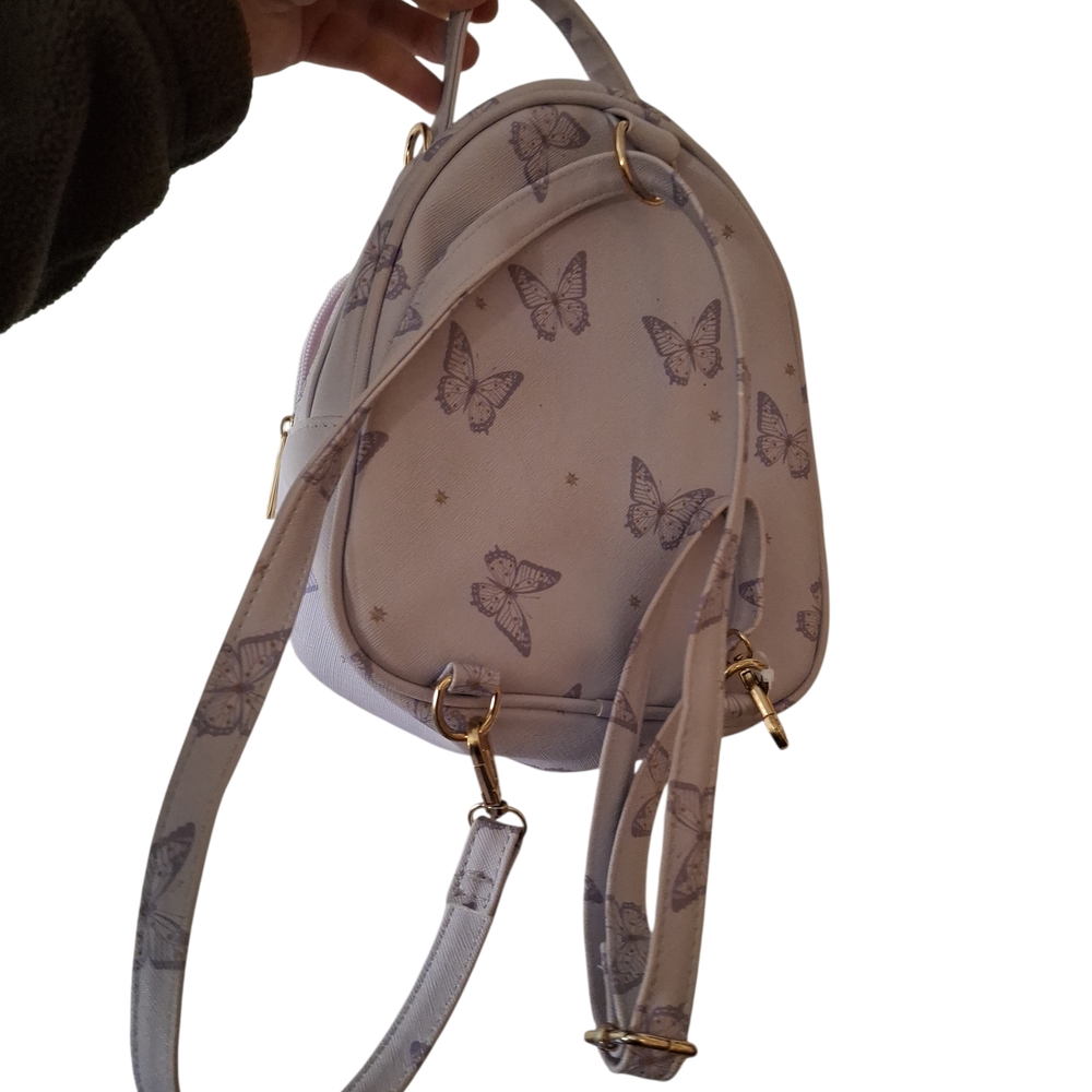 Under One Sky Quilted Mini Backpack with Butterfly Design - Picture 6 of 6
